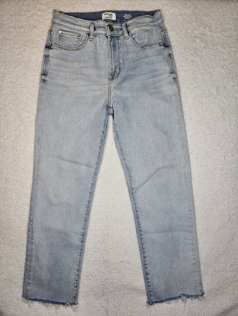 Kensie Vintage Luxe Light Blue Slim Straight Womens Jeans